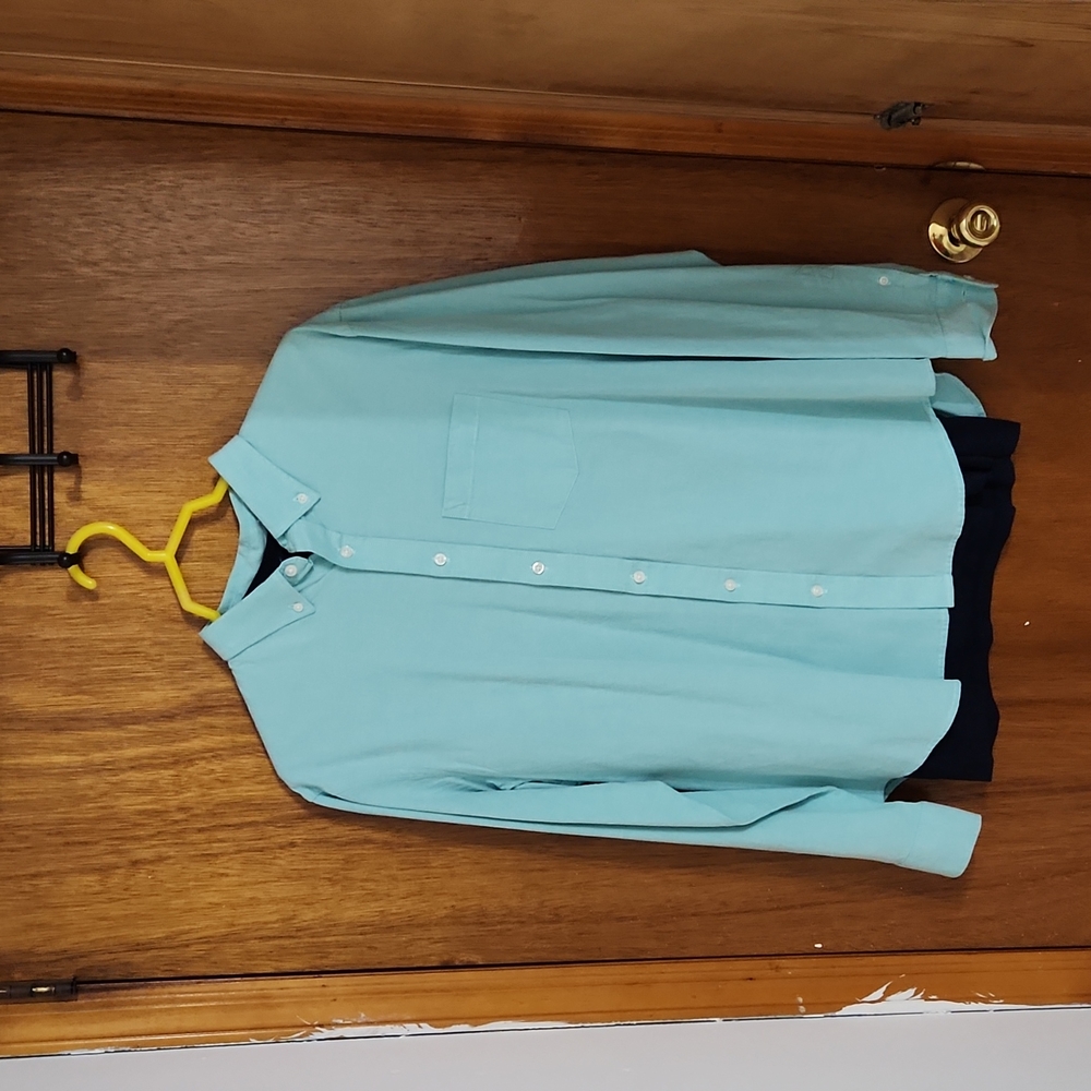 Men's Old Navy Button Down Shirt L Teal